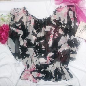 Paper tee woman's sheer overshirt. Size m